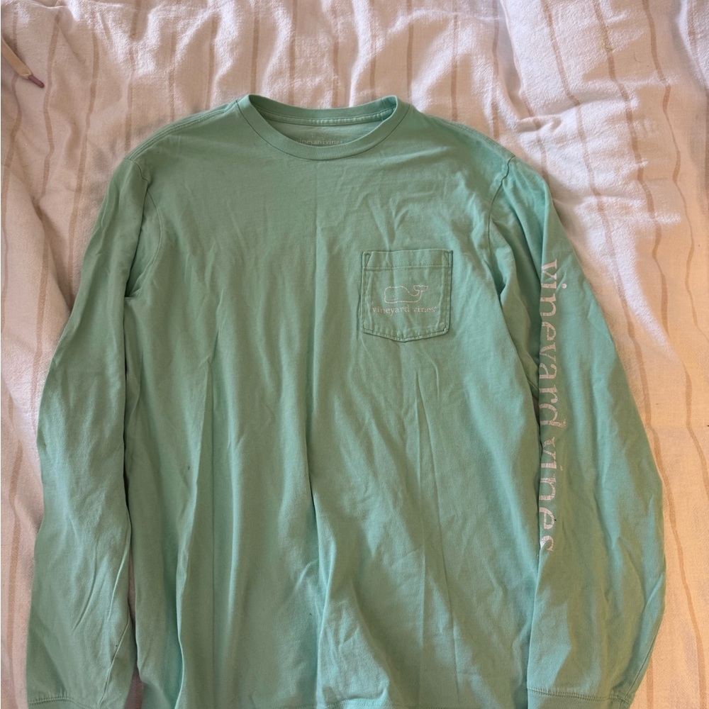 Vineyard Vines Men's Teal Long Sleeve Shirt